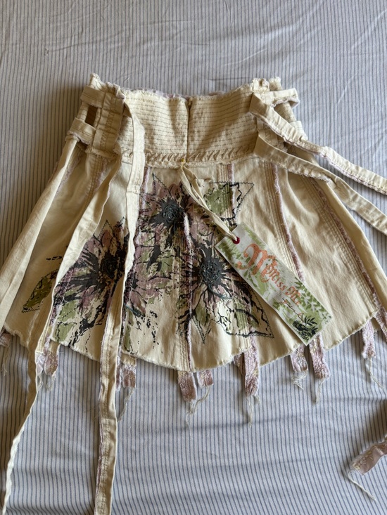 Miss Me Dresses & Skirts - Sweet by Miss Me Cream Fringe Mini Skirt